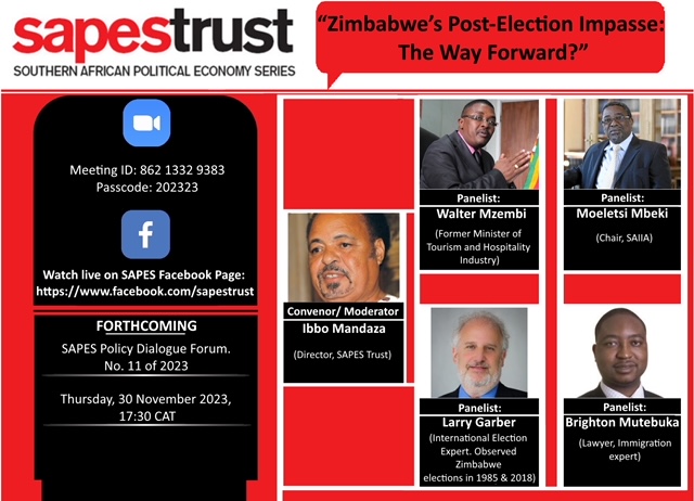 Policy Dialogue Forum: Zimbabwe’s Post-Election Impasse: The Way Forward?